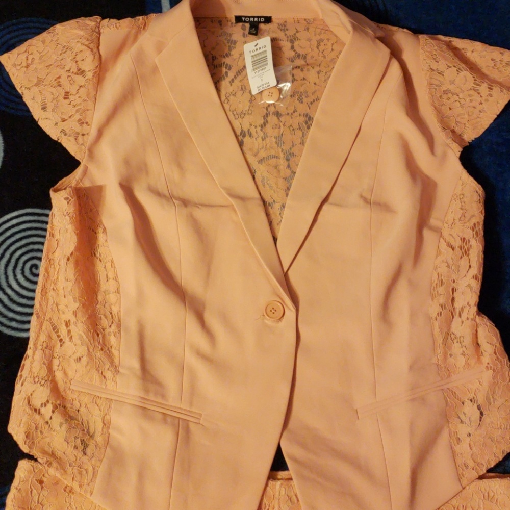 Blush coolr Blazer with lace back